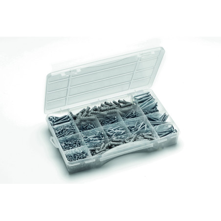 1 x Surtido de Tornillos de ojo Acero cincado blanco (1155 ELEMENTOS)