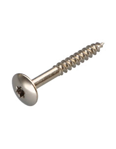 Tornillo pernio 5X40 roscado total TORX T20 Acero niquelado