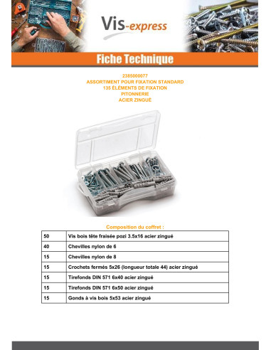 1 x Surtido de Tornillos de ojo Acero cincado...