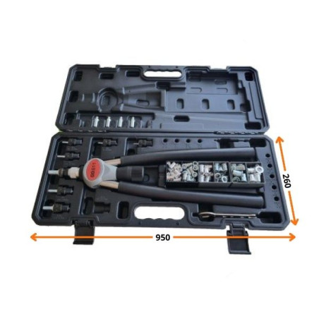 1 x Surtido de Alicates GO611 + 150 Tuercas Remachables DEGOMETAL
