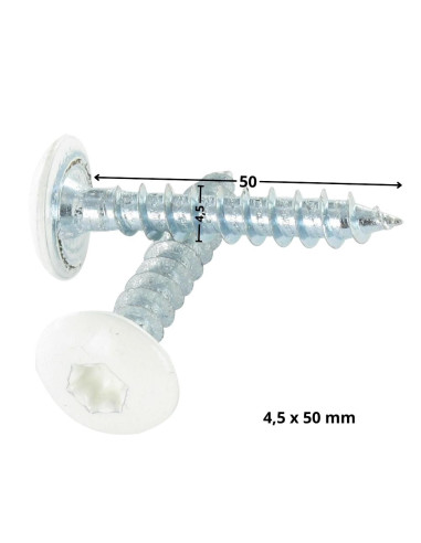1 x Tornillo pernio 4.5X50 roscado total TORX...