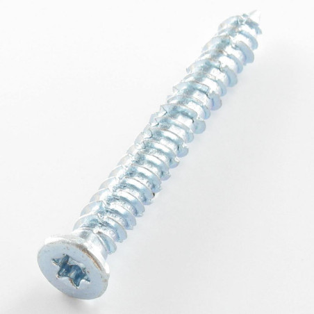 1 x Tornillo Hormigón cabeza fresada/testa svasat reducida 7.5X100 TORX T30 Acero cincado blanco
