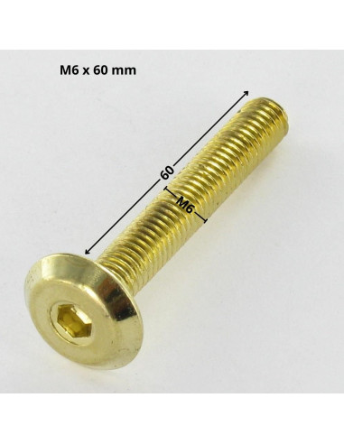1 x Tornillo metales plano llave de 4 M6X60...