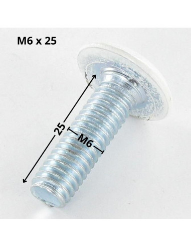 1 x Tornillo metales plano llave de 4 M6X25...