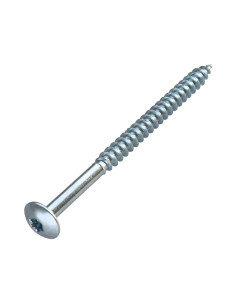 Tornillo pernio 7X100 roscado en 70 TORX T30 Zincado cr3...