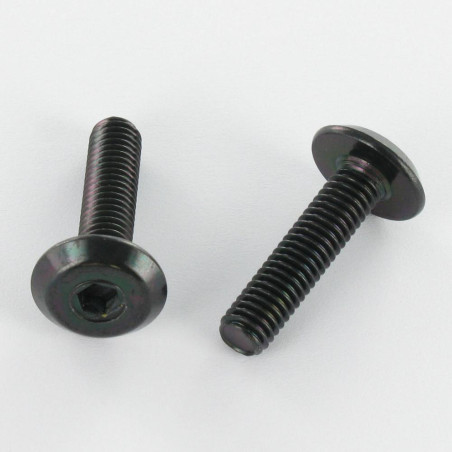 1 x Tornillo metales plano llave de 4 M6X20 Acero cincado negro