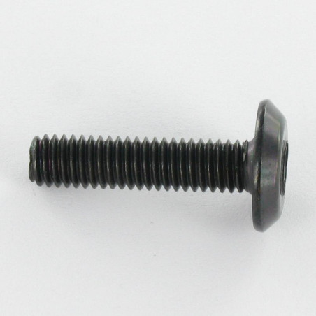 1 x Tornillo metales plano llave de 4 M6X20 Acero cincado negro