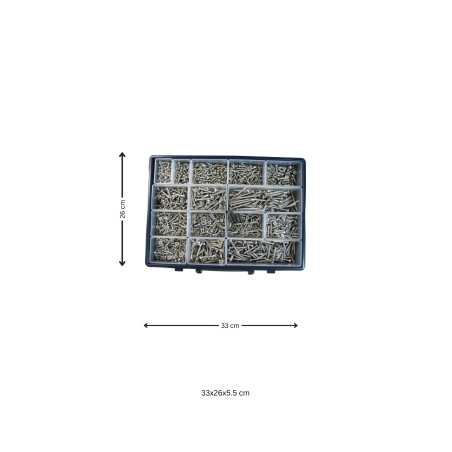 1 x Surtido de 1540 Tornillo autoperforante cabeza fresada/testa svasat cabeza redonda Pozi Inoxidable A2 Punta