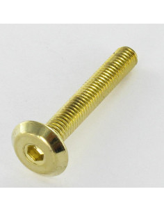 Tornillo metales plano llave de 4 M6X80 Acero latonado