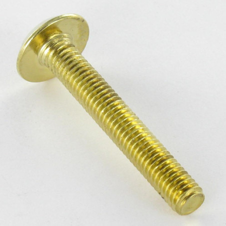 1 x Tornillo metales plano llave de 4 M6X80 Acero latonado