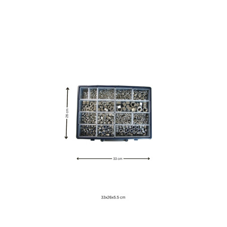 1 x Surtido de 1140 Tuerca hexagonal /FRENO/UNO/ORÍGIDO Inoxidable A2