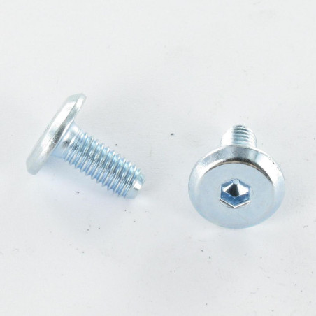 1 x Tornillo metales plano llave de 4 M6X40 Acero cincado blanco