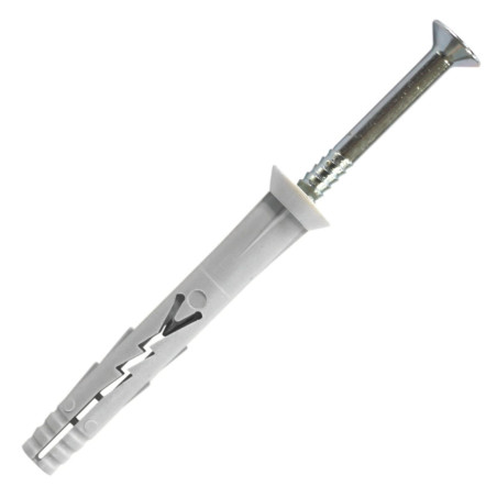 1 x Taco para clavar Nylon 6X40 con tornillo cabeza fresada/testa svasat Inoxidable A4
