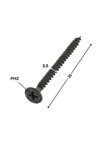 1 x Tornillo para placa de yeso GFD Acero...