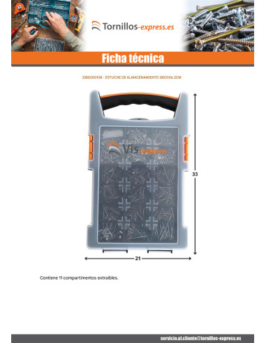 1 x CASO ALMACENAMIENTO 330X205X62