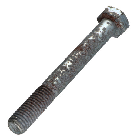 1 x Cuerpo de perno roscado parcial cabeza hexagonal M12X100 Clase 8.8 Acero cincado blanco óxido