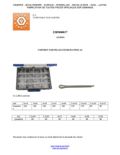 Surtido de 1580 Pasador ranura Inoxidable A2 2
