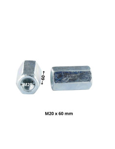 Manguitos hexagonal M20X60 entrecaras 30 Acero cincado... 2