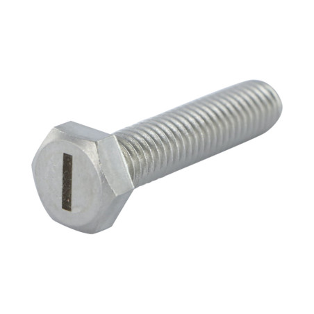 1 x Tornillo metales cabeza hexagonal 8X35 Inoxidable A4 con grabado de letras "I"