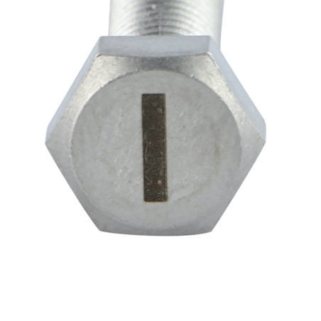 1 x Tornillo metales cabeza hexagonal 8X35 Inoxidable A4 con grabado de letras "I"