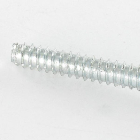 1 x Tornillo chapa autorroscante cabeza hexagonal 6.3X100 Inoxidable A2 Acero cincado blanco
