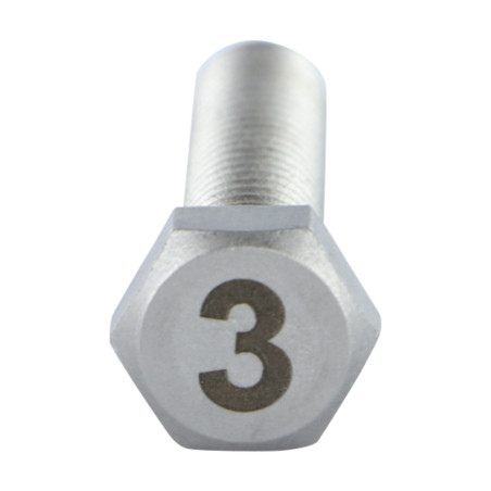 1 x Tornillo metales cabeza hexagonal 8X35 Inoxidable A4 Grabado CIFRA 3