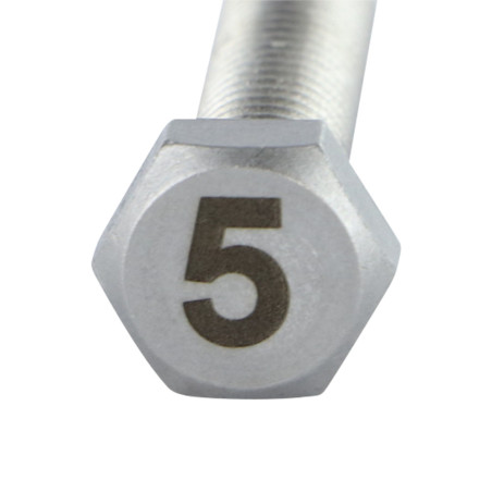 1 x Tornillo metales cabeza hexagonal 8X35 Inoxidable A4 Grabado CIFRA 5