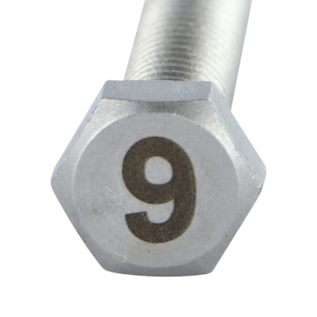 1 x Tornillo metales cabeza hexagonal 8X35 Inoxidable A4 Grabado CIFRA 9