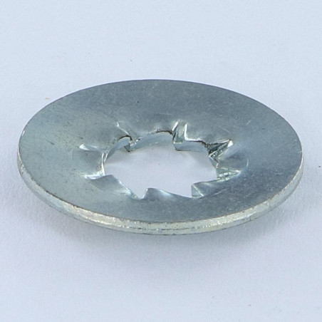 1 x Arandela abanico con dentado interior tipo JZ M5X12X0.8 Acero cincado blanco