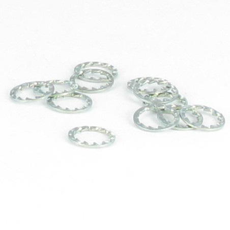 1 x Arandela abanico JZE M14X18.6X0.4 Acero cincado blanco
