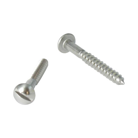 1 x Tornillo madera Inoxidable A2 cabeza redonda ranura 2.5X12 microtornillo