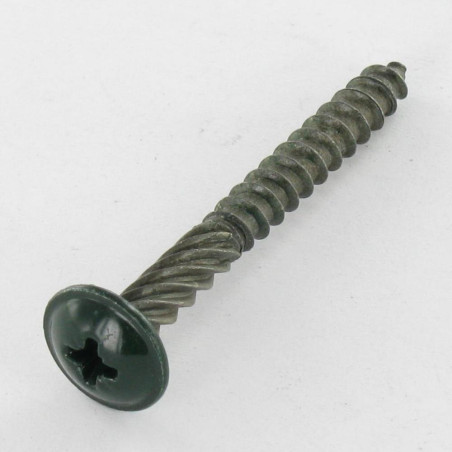 1 x Tornillos floral cabeza redonda ancha Pozi PZ4 5X45 Aluminio RAL6009 verde abeto
