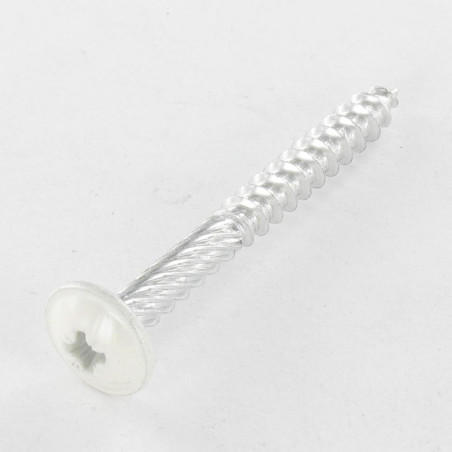 1 x Tornillos floral cabeza redonda ancha Pozi PZ4 5X45 Aluminio RAL9010 blanco puro