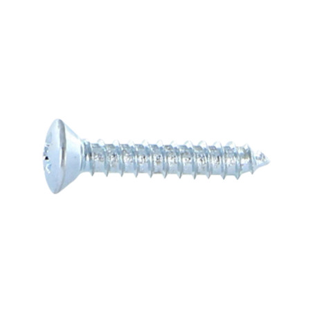 1 x Tornillo chapa cabeza fresada abombada Phillips 3 6.3X16 Acero cincado blanco
