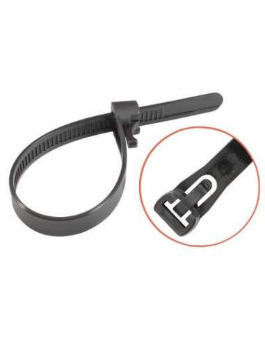 1 x Abrazaderas reabribles 7.6X150 nylon nero...