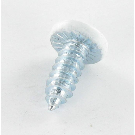 1 x Tornillo chapa cabeza cilíndrica dentado 6.3X16 TORX T30 Acero cincado blanco RAL9016 blanco tráfico