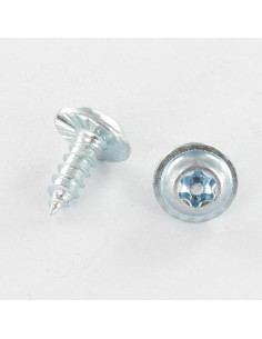 Tornillo chapa poelier cabeza redonda ancha dentado...
