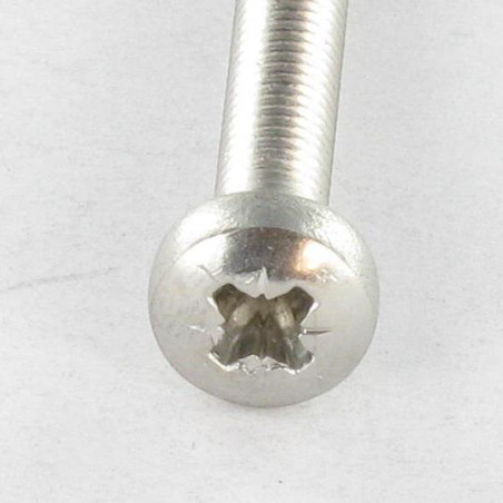 1 x Tornillo metales cabeza abovedada ancha Pozi PZ4 M4X8 Inoxidable A4