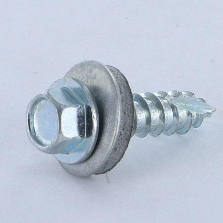 1 x Tornillo chapa TH/RD. Vehículo comercial ligero 6.3X25 Acero cincado blanco cut punta antihendidura tipo 17