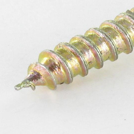 1 x Tornillo madera Cabeza redonda cuello cuadrado 6X50 hexagonal hueco 4 Acero cincado blanco