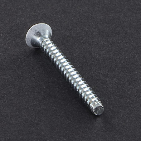 1 x Tornillo chapa cabeza fresada/testa svasat Pozi 3.5X32 Acero cincado blanco ZG lacado blanco RAL9016 blanco tráfico