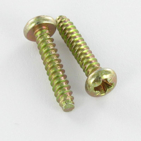 1 x Tornillo chapa cabeza abovedada ancha Pozi 2,9 x 9,5 Bicromato sin punta
