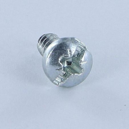 1 x Tornillo chapa cabeza abovedada ancha Pozi ranura 4.8X13 Acero cincado blanco