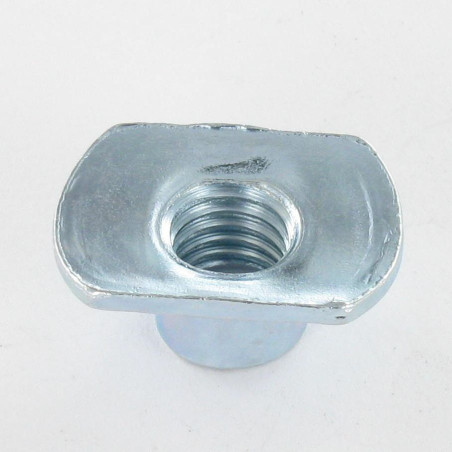 1 x Tuerca para Soldar CURVA M10 Acero cincado blanco