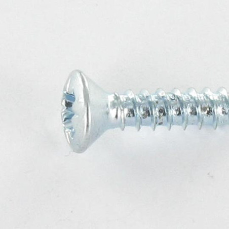 1 x Tornillo chapa cabeza fresada abombada Pozi 3.9X16 Acero cincado blanco
