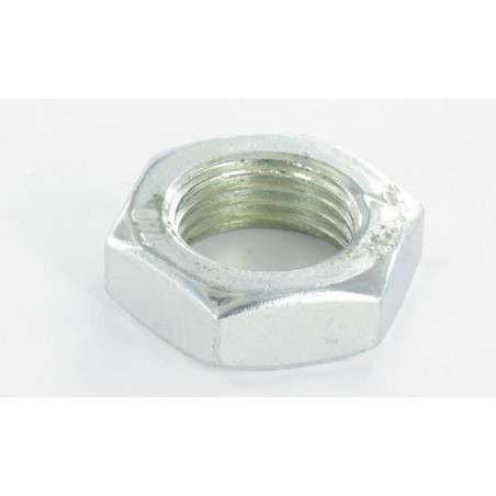 1 x Tuerca hexagonal baja hm/contratuerca M16 paso fino paso de 150 Acero cincado blanco
