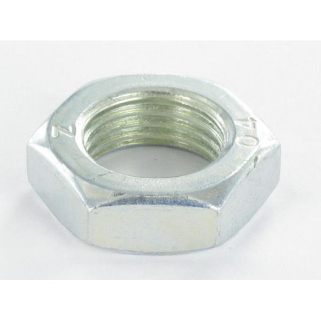 1 x Tuerca hexagonal baja hm/contratuerca M12 paso fino paso de 100 Acero cincado blanco