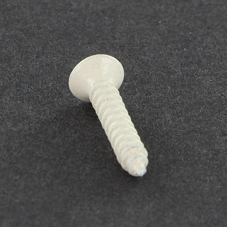 1 x Tornillo chapa cabeza fresada abombada Pozi 2.9X16 Acero cincado blanco lacado blanco R9003