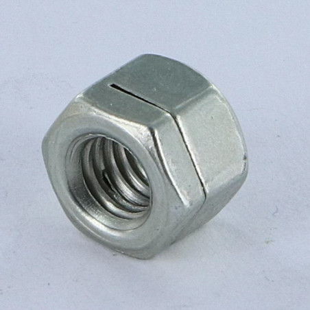 1 x Tuerca autoblocante ranura M14 H130 clase 8 Acero cincado blanco