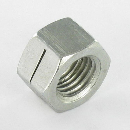 1 x Tuerca FR ranura M14 H100 paso de 150 clase 10 Acero cincado blanco